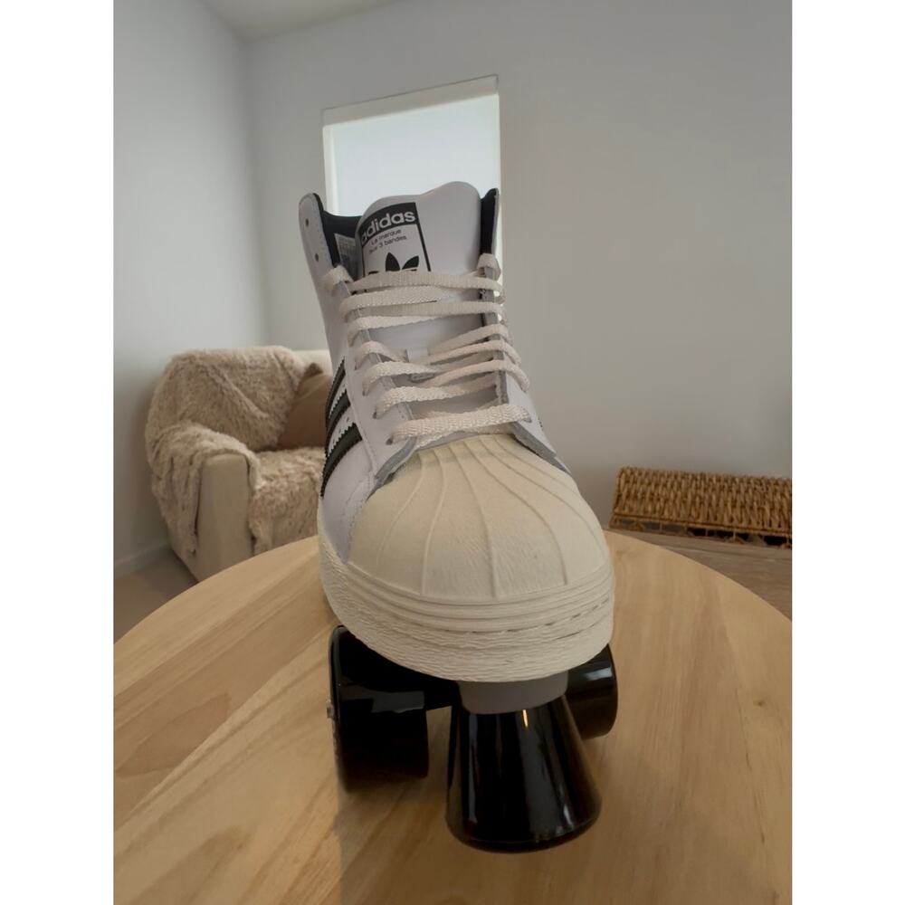 Adidas Superstar 82 Roller Skate Shoes White Black Women's 8.5 - Picture 2 of 6